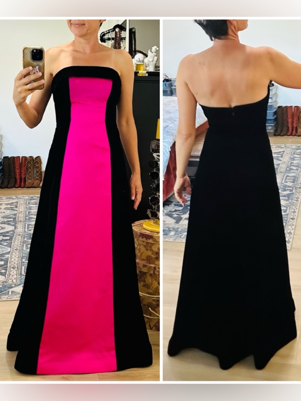 Vintage 90’s/Y2K AFTER FIVE Velvet Strapless Gown